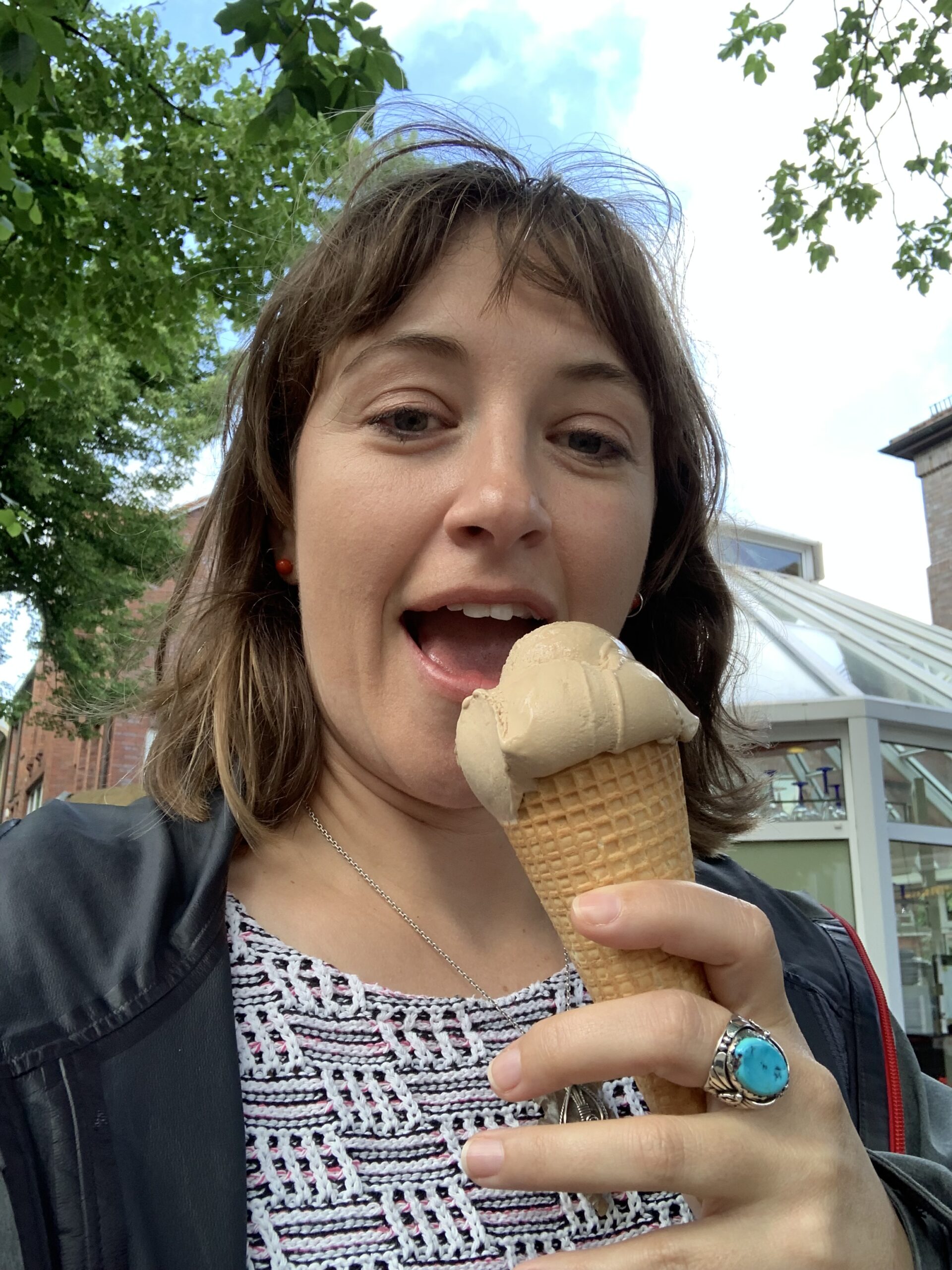 Adult Amber with an ice cream cone
