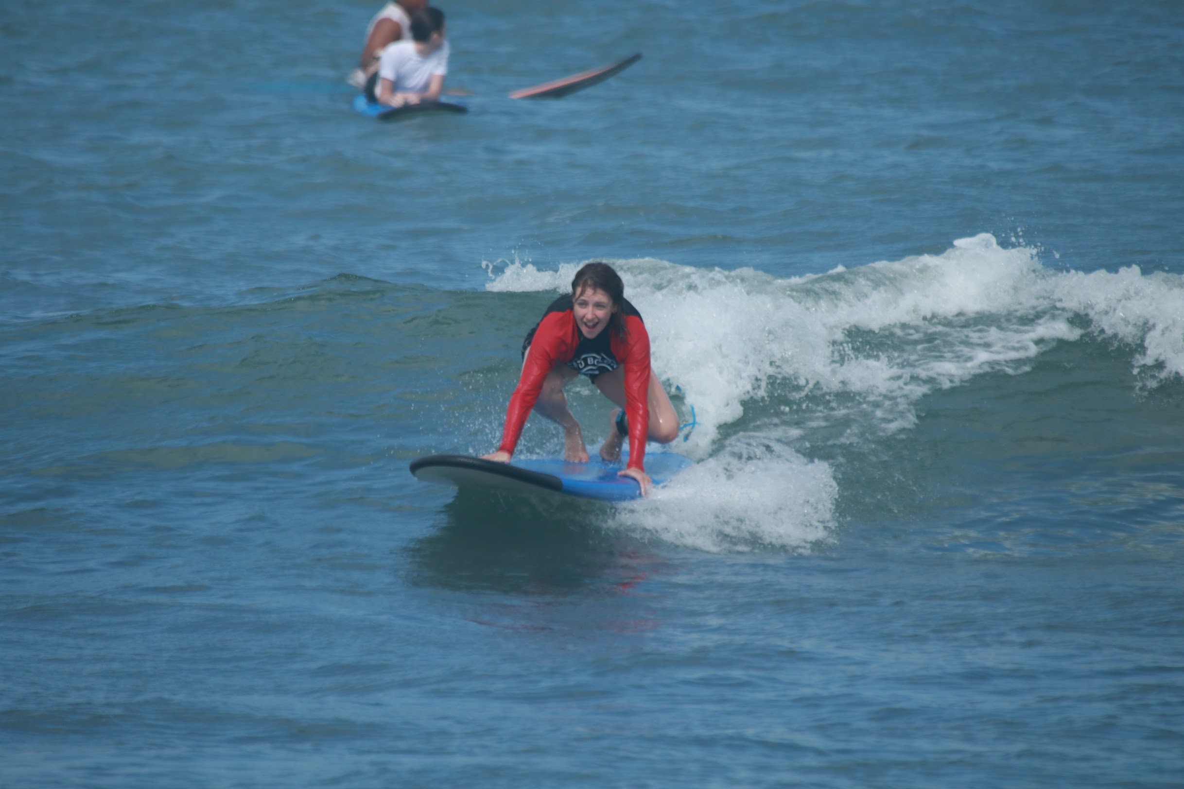Amber surfing - not fully standing up though!